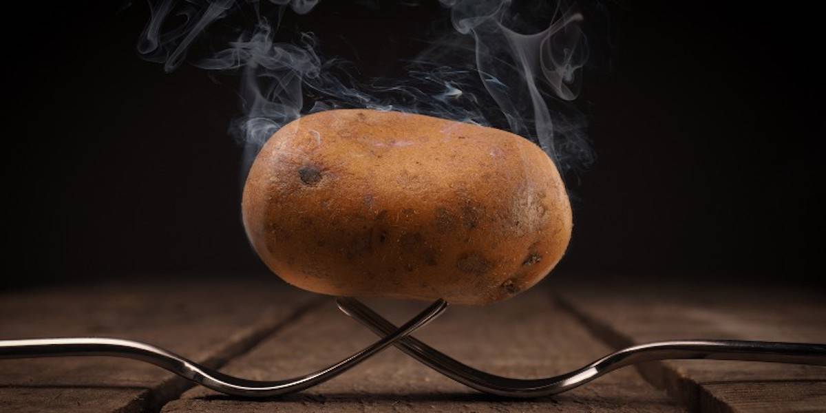 smoking potato